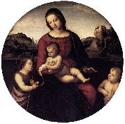 RAFFAELLO Sanzio Maria mit Christuskind und zwei Heiligen, Tondo USA oil painting artist